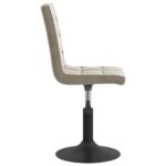 Chaises pivotantes à manger lot de 2 gris clair velours – Image 4