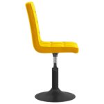 Chaises pivotantes à manger lot de 2 jaune moutarde velours – Image 4