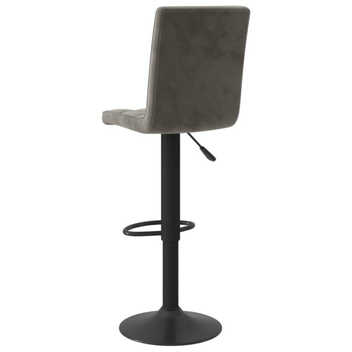 Tabouret de bar Gris foncé Velours – Image 4