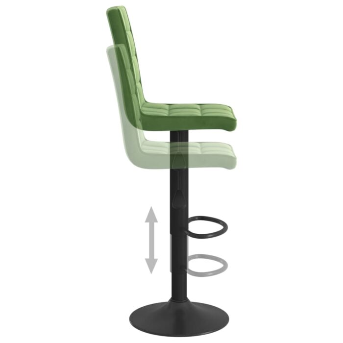 Tabouret de bar Vert foncé Velours – Image 5
