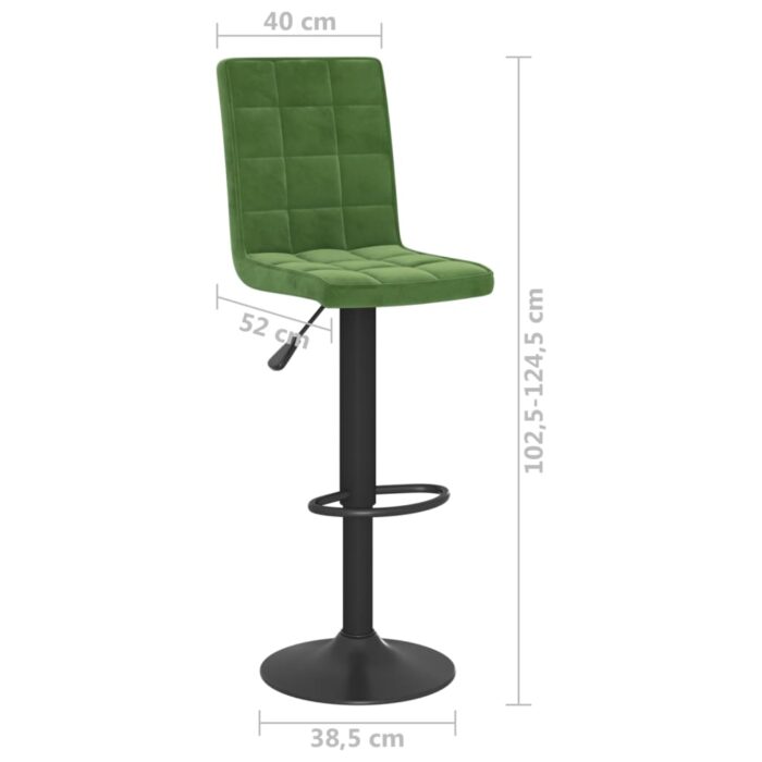 Tabouret de bar Vert foncé Velours – Image 7