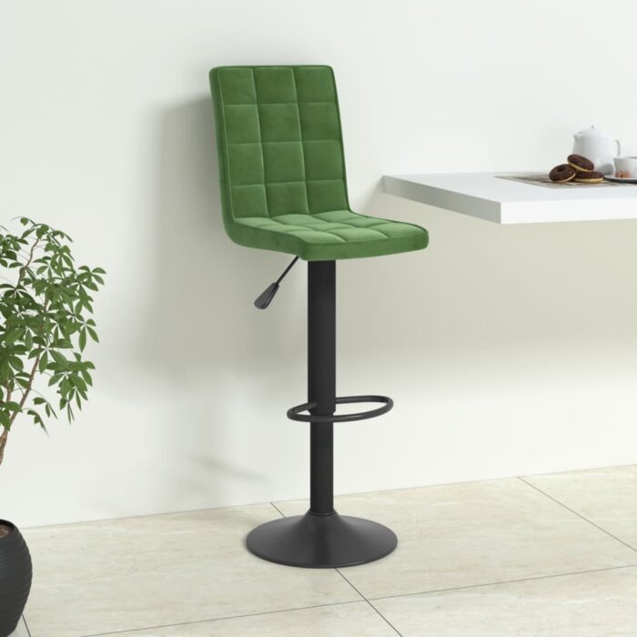 Tabouret de bar Vert foncé Velours – Image 1