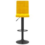 Tabouret de bar Jaune moutarde Velours – Image 2