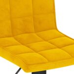 Tabouret de bar Jaune moutarde Velours – Image 6