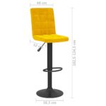 Tabouret de bar Jaune moutarde Velours – Image 7