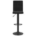 Tabourets de bar lot de 2 noir velours – Image 3