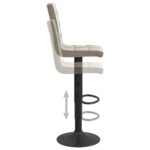 Tabourets de bar lot de 2 gris clair velours – Image 6