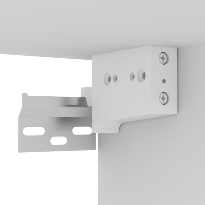 Meuble TV suspendu Blanc 100x30x26,5 cm Bois d’ingénierie – Image 4