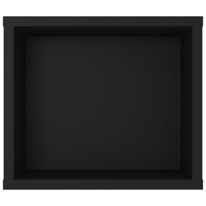 Meuble TV suspendu Noir 100x30x26,5 cm Bois d’ingénierie – Image 3