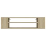 Meuble TV suspendu Chêne sonoma 100x30x26,5 cm Bois ingénierie – Image 2