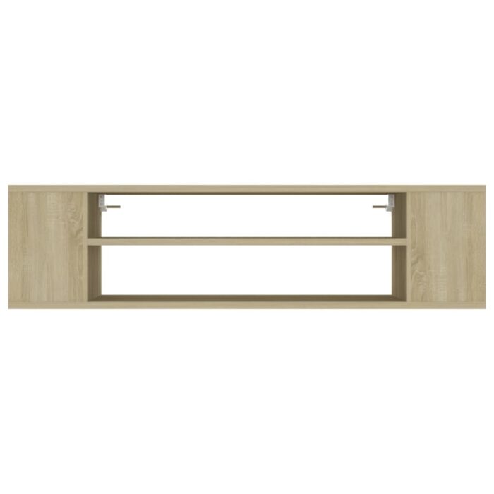 Meuble TV suspendu Chêne sonoma 100x30x26,5 cm Bois ingénierie – Image 2