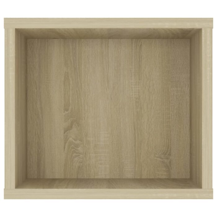 Meuble TV suspendu Chêne sonoma 100x30x26,5 cm Bois ingénierie – Image 3