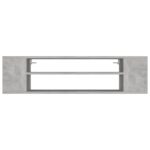 Meuble TV suspendu Gris béton 100x30x26,5 cm Bois d’ingénierie – Image 2