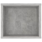 Meuble TV suspendu Gris béton 100x30x26,5 cm Bois d’ingénierie – Image 3