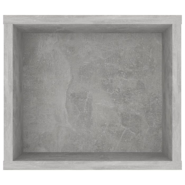 Meuble TV suspendu Gris béton 100x30x26,5 cm Bois d’ingénierie – Image 3
