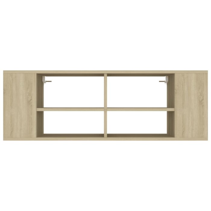 Meuble TV mural Chêne sonoma 102x35x35 cm Bois d’ingénierie – Image 2