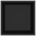Meuble TV mural Noir brillant 102x35x35 cm Bois d’ingénierie – Image 3