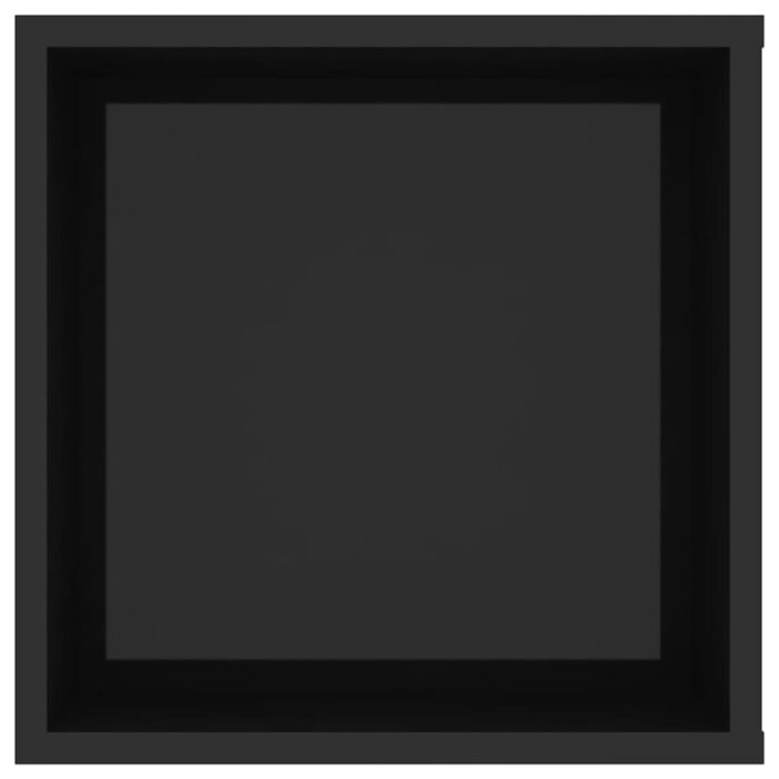 Meuble TV mural Noir brillant 102x35x35 cm Bois d’ingénierie – Image 3