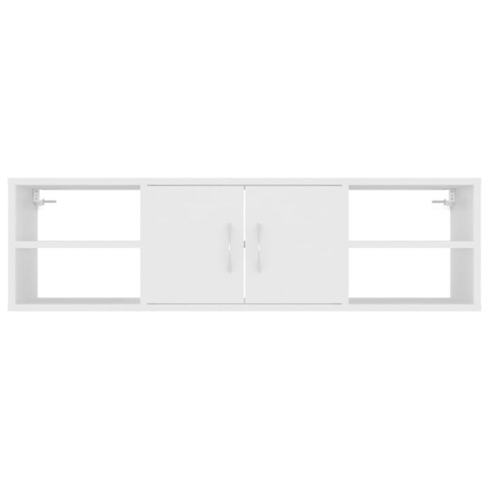 Étagère murale Blanc 102x30x29 cm Bois d’ingénierie – Image 4