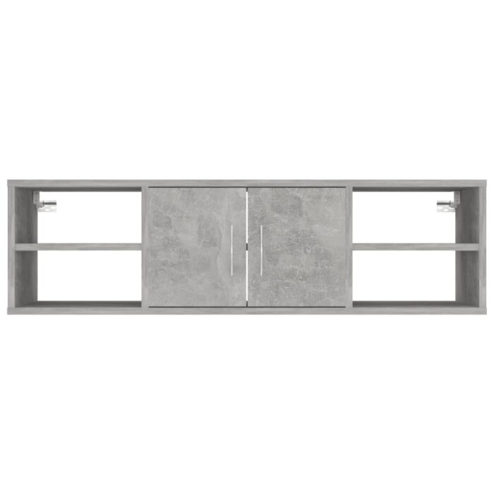 Étagère murale Gris béton 102x30x29 cm Bois d’ingénierie – Image 3