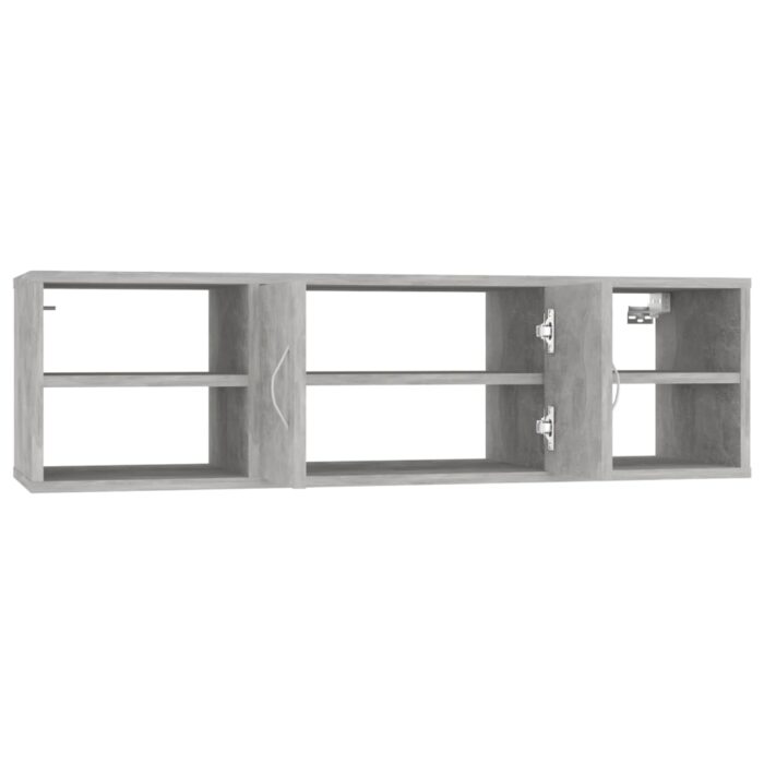 Étagère murale Gris béton 102x30x29 cm Bois d’ingénierie – Image 4