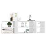 Étagère murale Blanc brillant 102x30x29 cm Bois d’ingénierie – Image 2