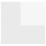 Étagère murale Blanc brillant 102x30x29 cm Bois d’ingénierie – Image 5