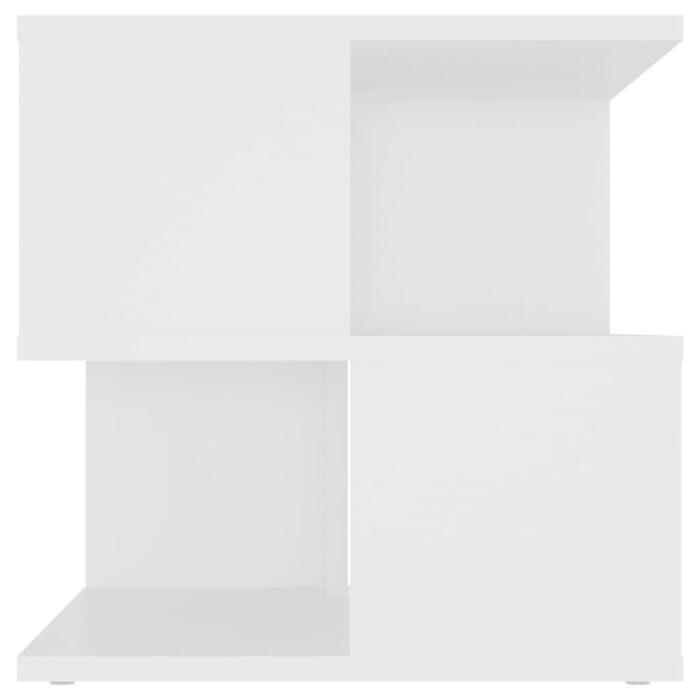 Table d'appoint Blanc 40x40x40 cm Aggloméré – Image 3