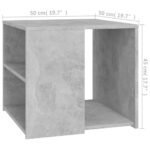 Table d'appoint gris béton 50x50x45 cm bois d'ingénierie – Image 4