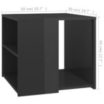 Table d'appoint gris brillant 50x50x45 cm bois d'ingénierie – Image 4