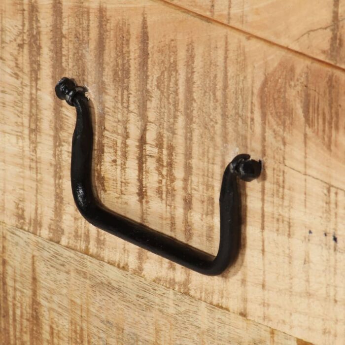 Coffre de rangement Bois massif de manguier brut – Image 2