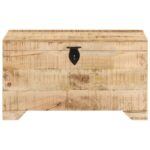 Coffre de rangement Bois massif de manguier brut – Image 4