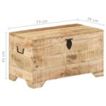Coffre de rangement Bois massif de manguier brut – Image 9