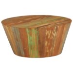 Table basse Ø65x31 cm Bois de récupération massif – Image 8