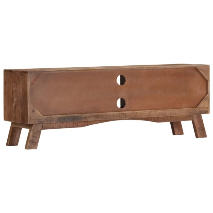 Meuble TV 110x30x40 cm Bois de manguier brut – Image 4