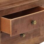 Meuble TV 110x30x40 cm Bois de manguier brut – Image 7