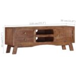 Meuble TV 110x30x40 cm Bois de manguier brut – Image 9