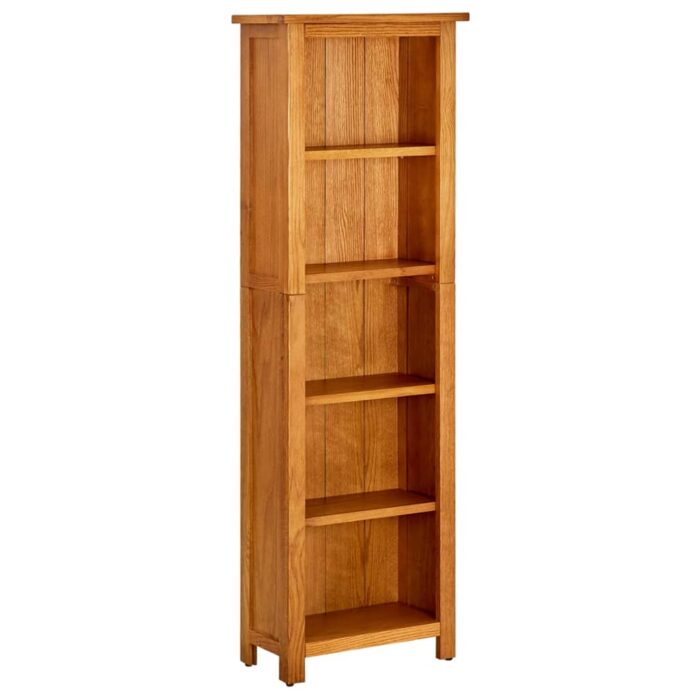 VXL8720286543047_a_en_hd_1.jpg Bibliothèque à 5 étagères 45x22x140 cm Bois de chêne massif – Image 1