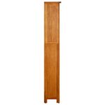 Bibliothèque à 5 étagères 45x22x140 cm Bois de chêne massif – Image 2