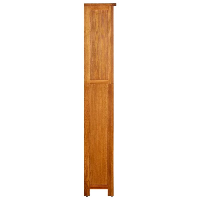 Bibliothèque à 5 étagères 45x22x140 cm Bois de chêne massif – Image 2
