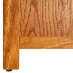 Bibliothèque à 5 étagères 45x22x140 cm Bois de chêne massif – Image 3