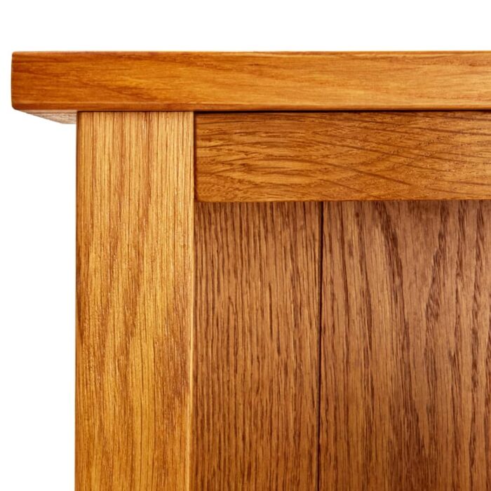 Bibliothèque à 5 étagères 45x22x140 cm Bois de chêne massif – Image 4
