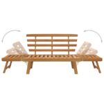 Banc de jardin 2-en-1 190 cm Bois solide d'acacia – Image 6