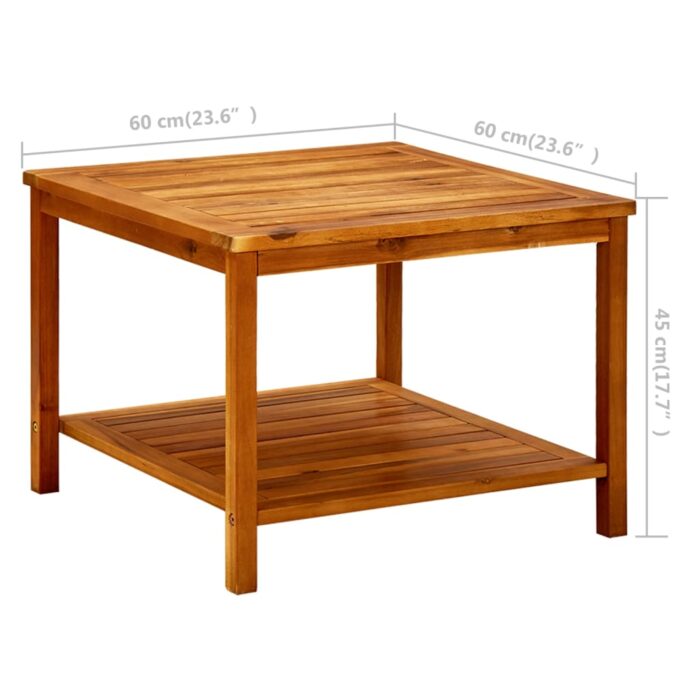 Table basse 60x60x45 cm Bois d'acacia solide – Image 6