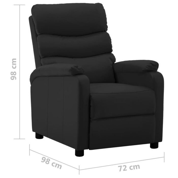 Fauteuil inclinable électrique Noir Similicuir – Image 9