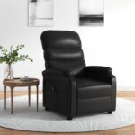 Fauteuil inclinable électrique Noir Similicuir