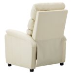 Fauteuil inclinable électrique Crème Similicuir – Image 3