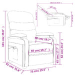 Fauteuil électrique de massage Noir Similicuir – Image 12