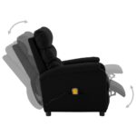 Fauteuil électrique de massage Noir Similicuir – Image 3