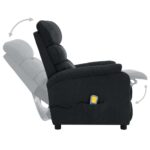 Fauteuil électrique de massage Gris foncé Tissu – Image 3